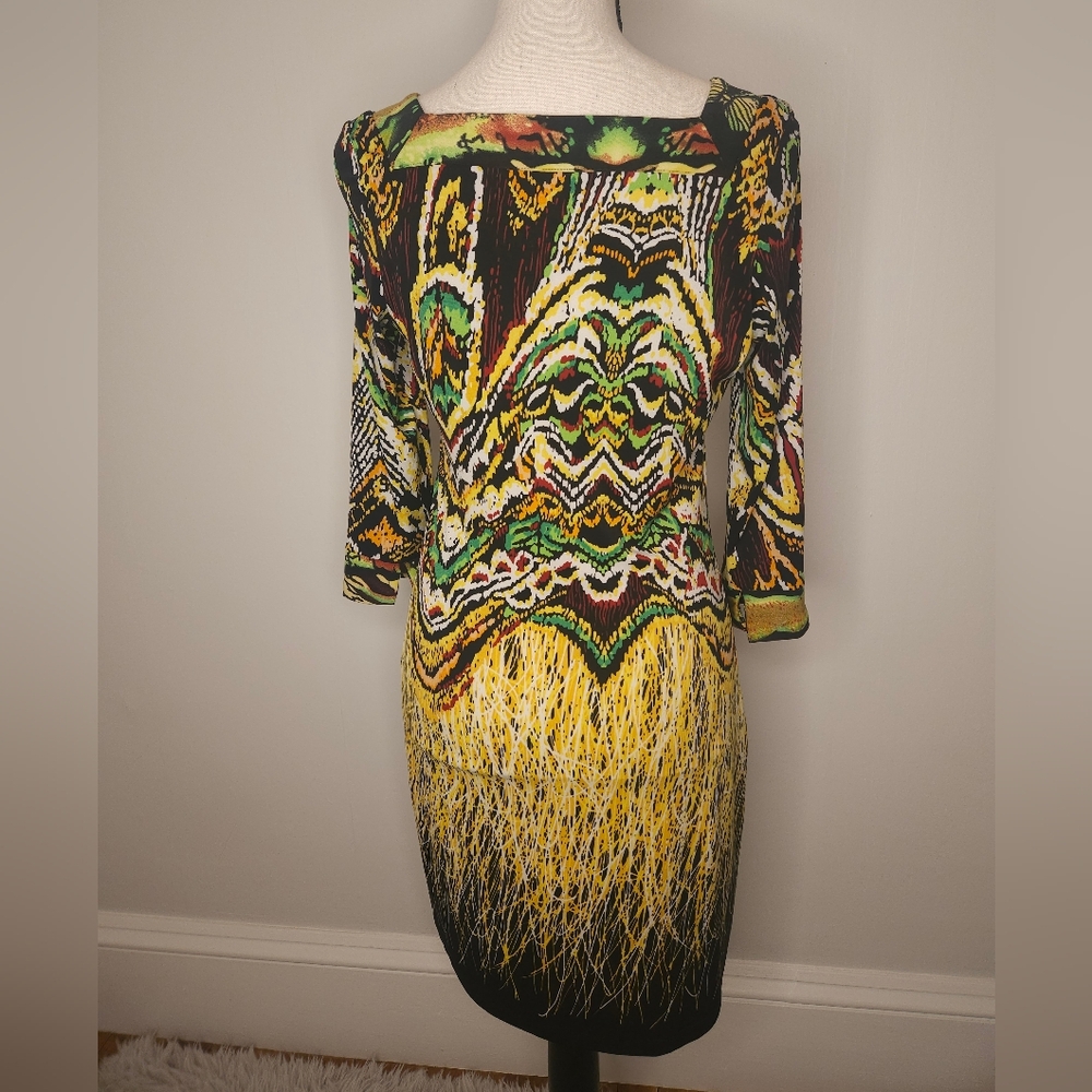 BCBGMaxAzria Multicolor Patterned Dress - Picture 3 of 4